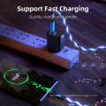 Megnetic USB charging 540 degree rotate luminous line data cable 3A fast charging wholesale hot sell cable for iphone